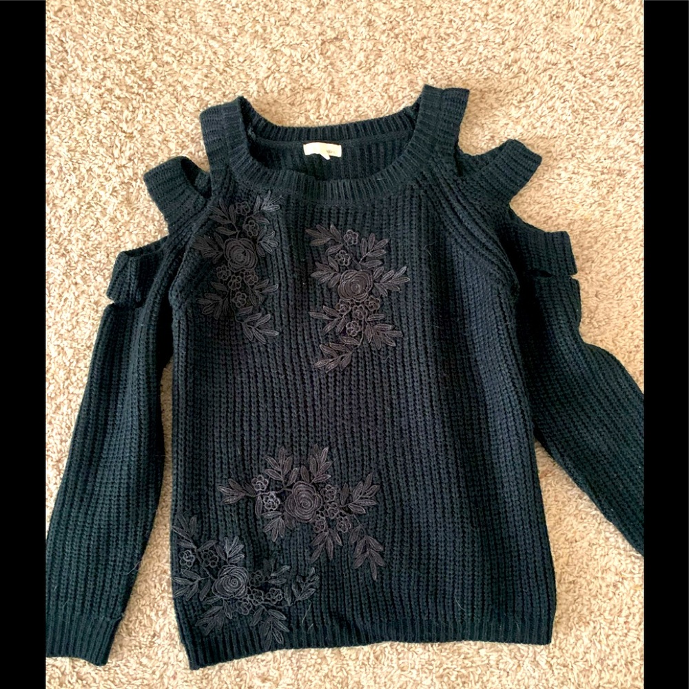 Fun sweater with cutouts